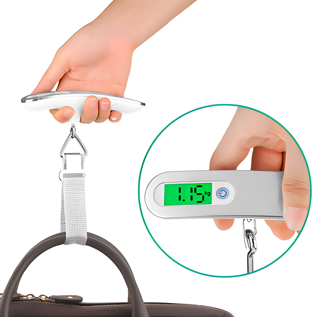 Balança Digital | TravelWeight - Portátil com Cinta para Pesagem até 50Kg