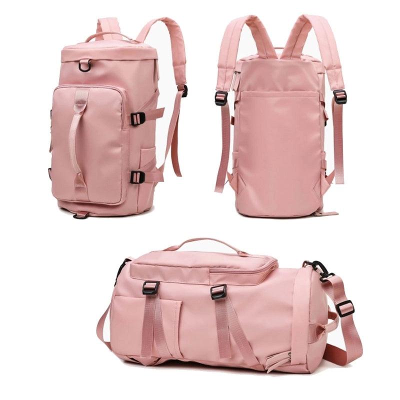 mochila perforbag - rosa 3 lados